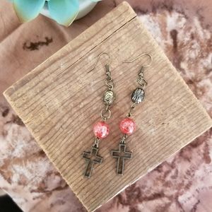🌵Handmade Boho Rose Earrings